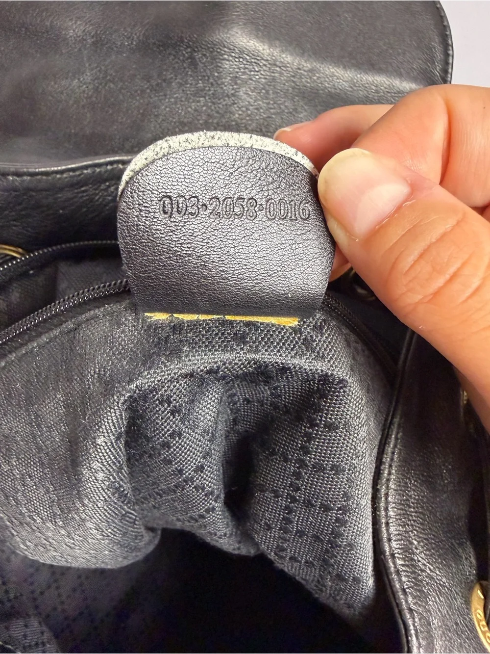 Vintage Gucci Bamboo Black Leather Backpack